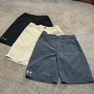 Boys Under Armour golf shorts, size 14 with adjustable bands - 4 pairs